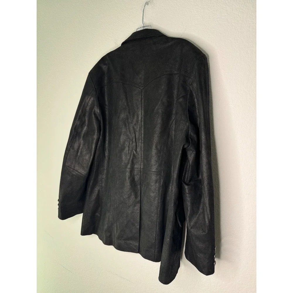Cody James Black Suede Leather Western Blazer Sport Coat Jacket Size 50 / XL